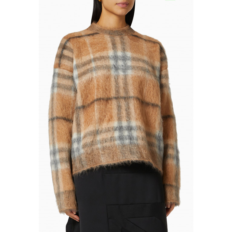 Burberry - Sweater in Check Mohair Silk Blend