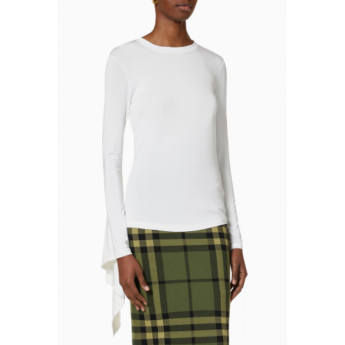 Burberry - Exaggerated Panel Long-sleeve Top in Stretch Jersey