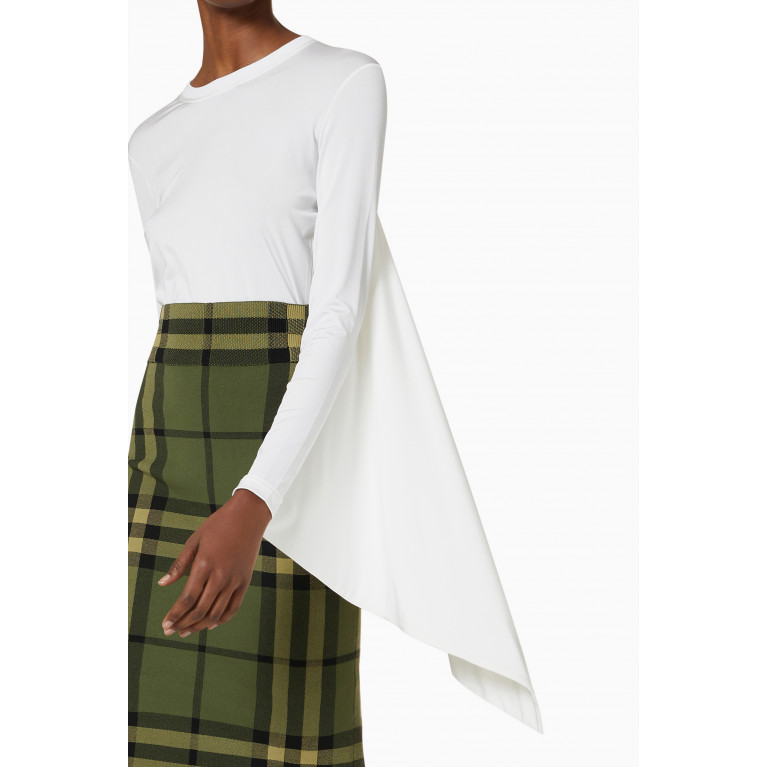 Burberry - Exaggerated Panel Long-sleeve Top in Stretch Jersey
