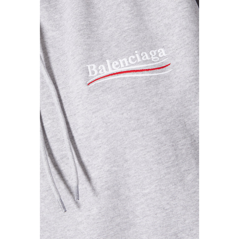 Balenciaga - Logo Hoodie in Medium Fleece Grey