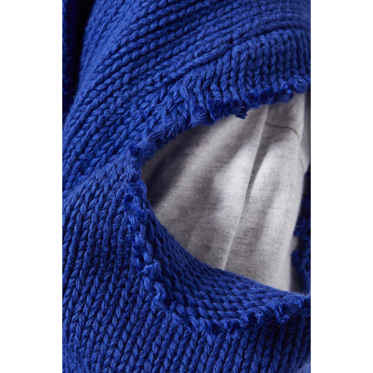 Balenciaga - Political Campaign Destroyed Hoodie in Cotton Knit Blue