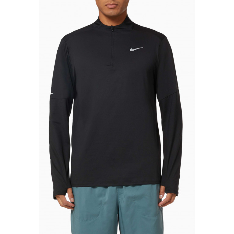 Nike - Dri-FIT Element Half-zip Top in Recycled Polyester Black