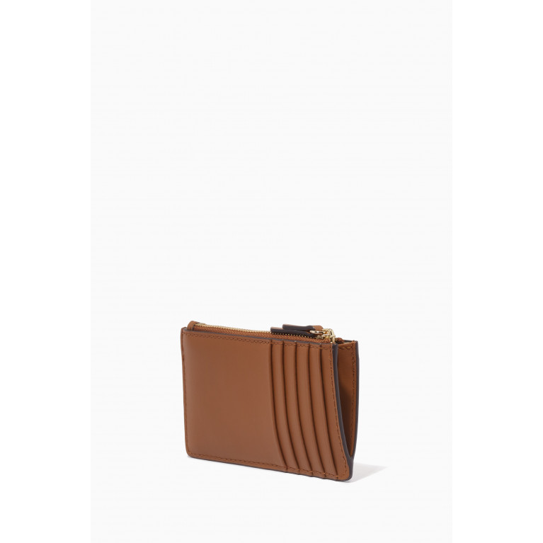 MICHAEL KORS - Jet Set Slim Card Case in Logo Canvas & Leather
