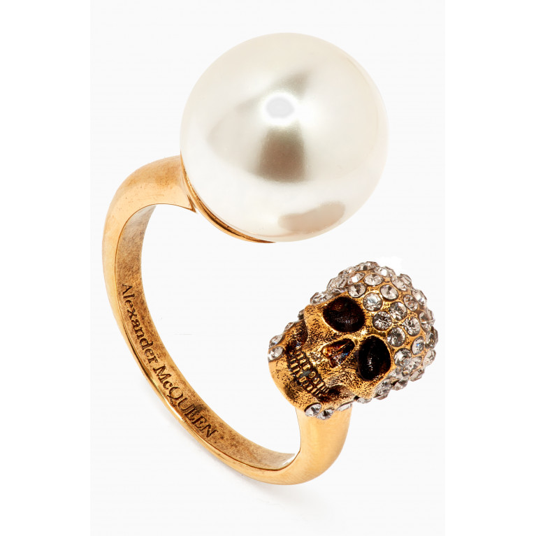Alexander McQueen - Pearl Skull Ring