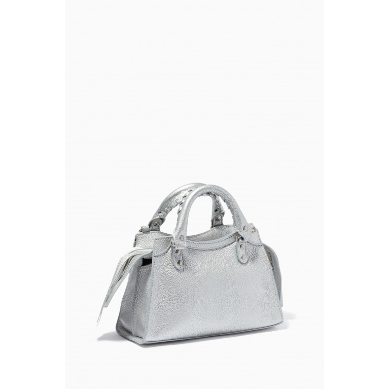 Balenciaga - Neo Classic Mini Top Handle Bag in Metallic Grainy Calfskin