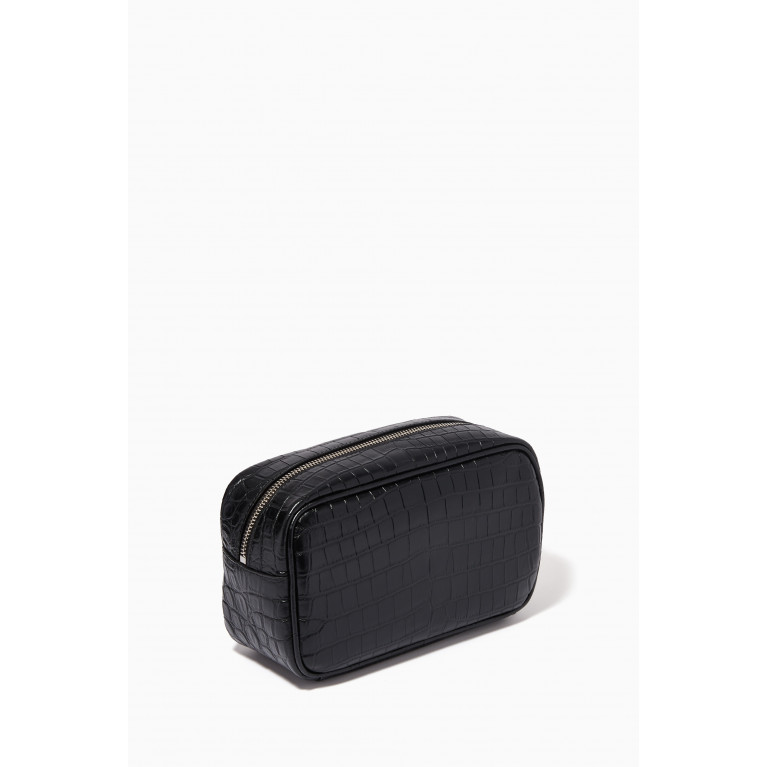 Saint Laurent - Small Grooming Case in Crocodile-embossed Matte Leather