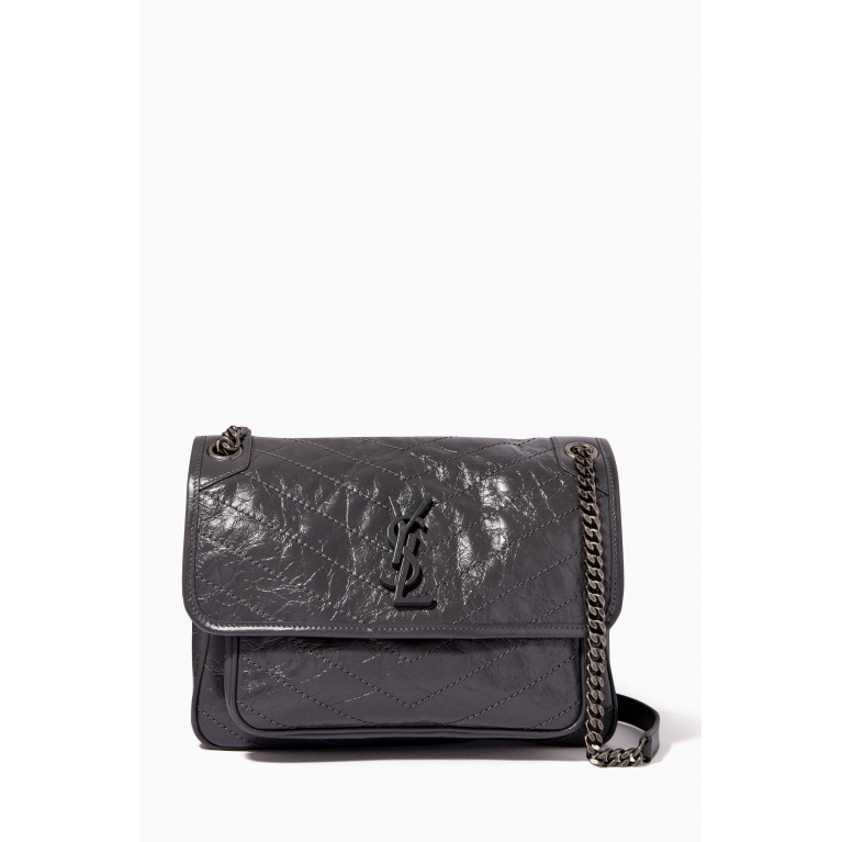 Saint Laurent - Medium Niki Bag in Crinkled Vintage Leather