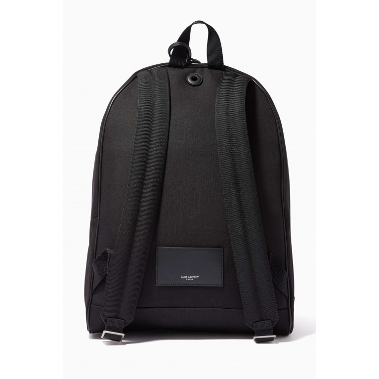Saint Laurent - City Backpack in Nylon Canvas & Leather