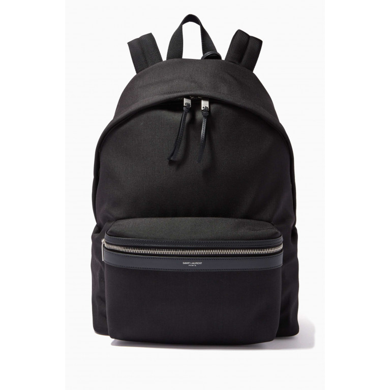 Saint Laurent - City Backpack in Nylon Canvas & Leather