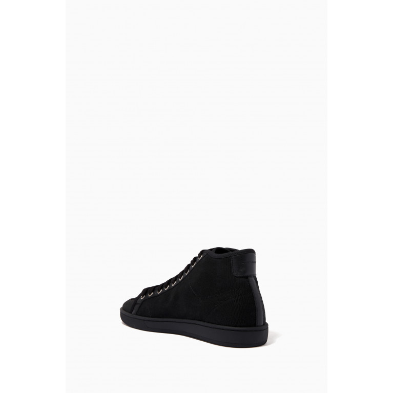 Saint Laurent - Court Classic SL/39 Mid-top Sneakers in Canvas & Leather