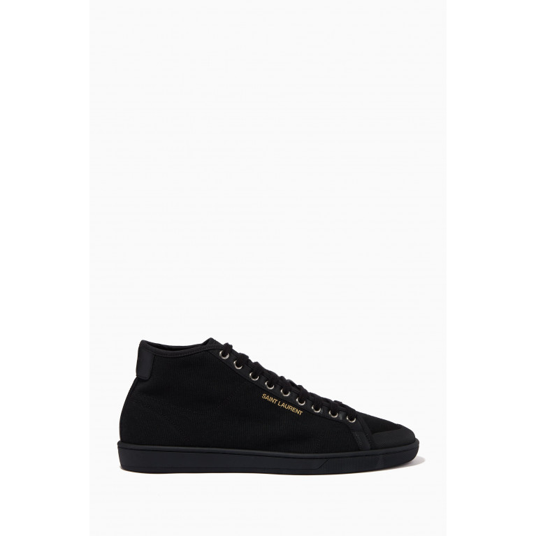 Saint Laurent - Court Classic SL/39 Mid-top Sneakers in Canvas & Leather