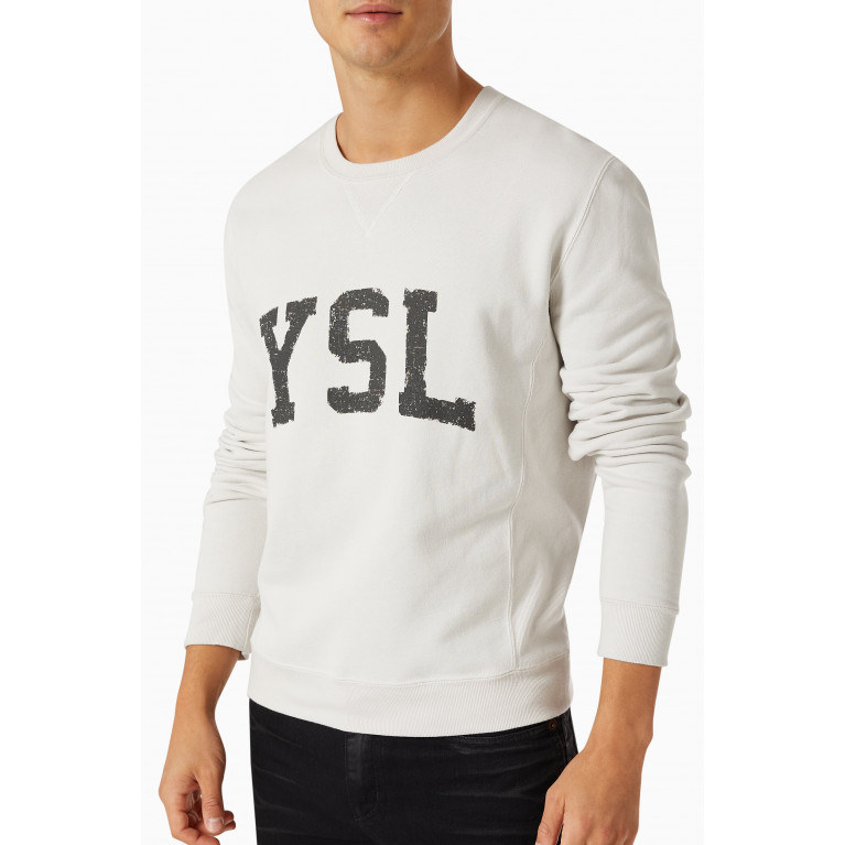 Saint Laurent - YSL Sweatshirt in Cotton Jersey