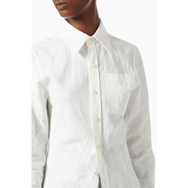 Saint Laurent - Monogram Shirt in Cotton & Linen