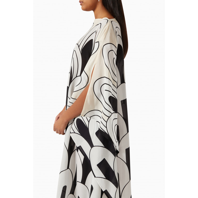 Louisa Parris - Clary Long Scarf Dress in Crepe de Chine