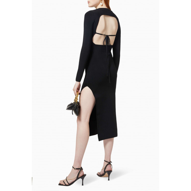 Shona Joy - Lyon Backless Midi Dress in Stretch Viscose-blend