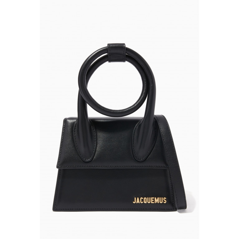 Jacquemus - Le Chiquito Noeud Bag in Leather Black