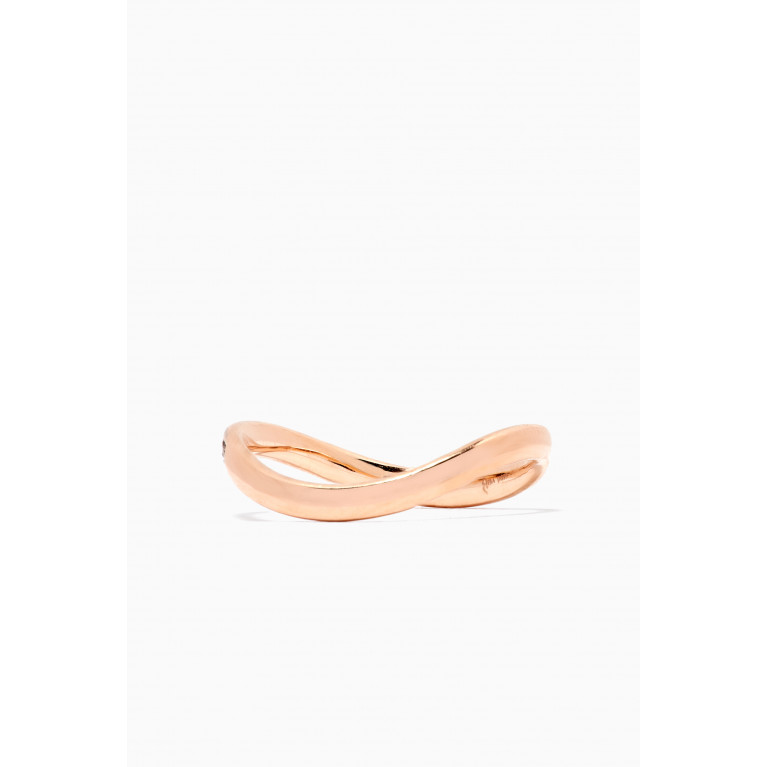 HIBA JABER - Midi Infinity Band with Diamonds in 18kt Rose Gold