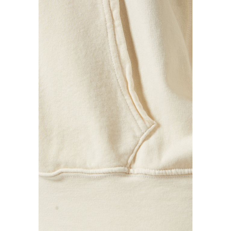 Les Tien - Crop Zip Hoodie in Cotton French Terry Neutral
