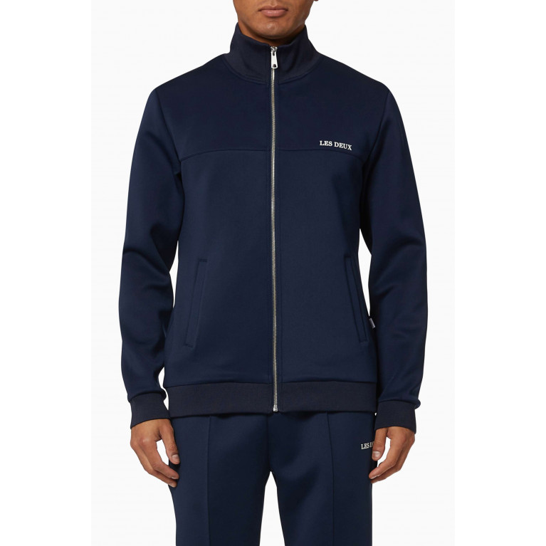 Les Deux - Ballier Track Jacket in Recycled Polyester Blue