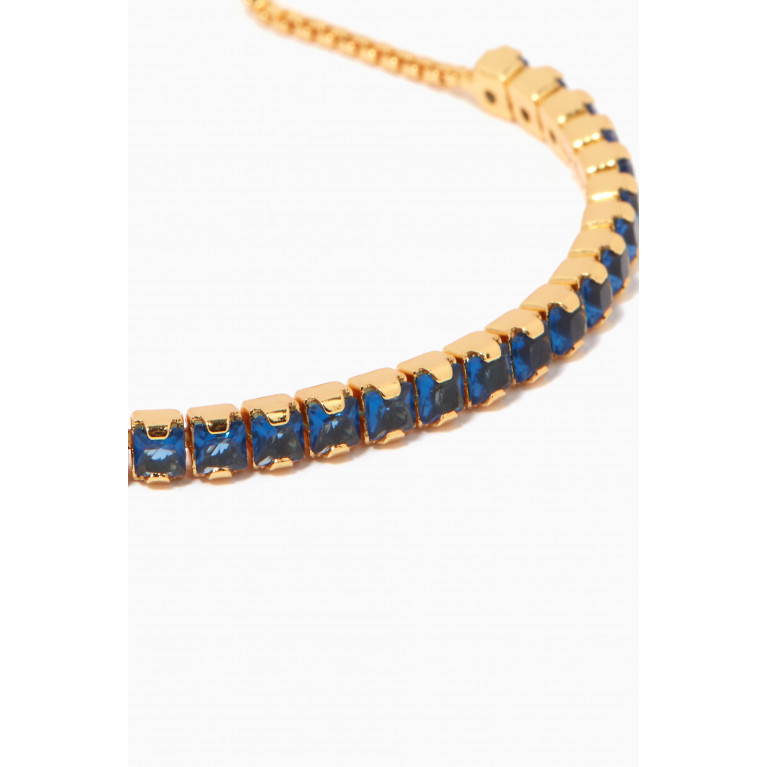 Tai Jewelry - Pavé Bolo Tennis Bracelet Blue
