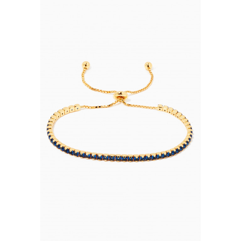 Tai Jewelry - Pavé Bolo Tennis Bracelet Blue