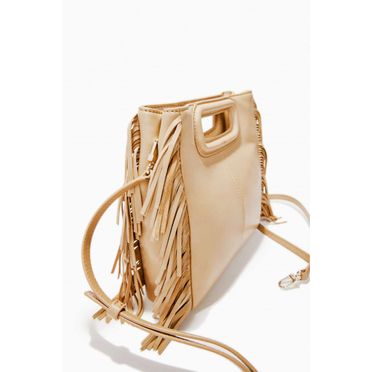 Maje - M Bag in Smooth Leather Neutral