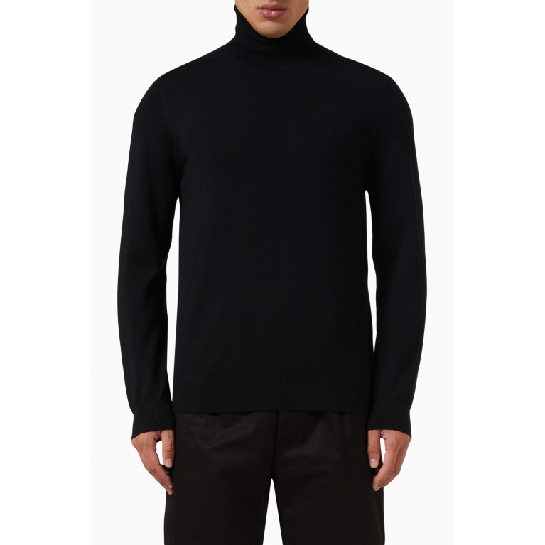 Sandro - Turtleneck Sweater in Wool Knit Black