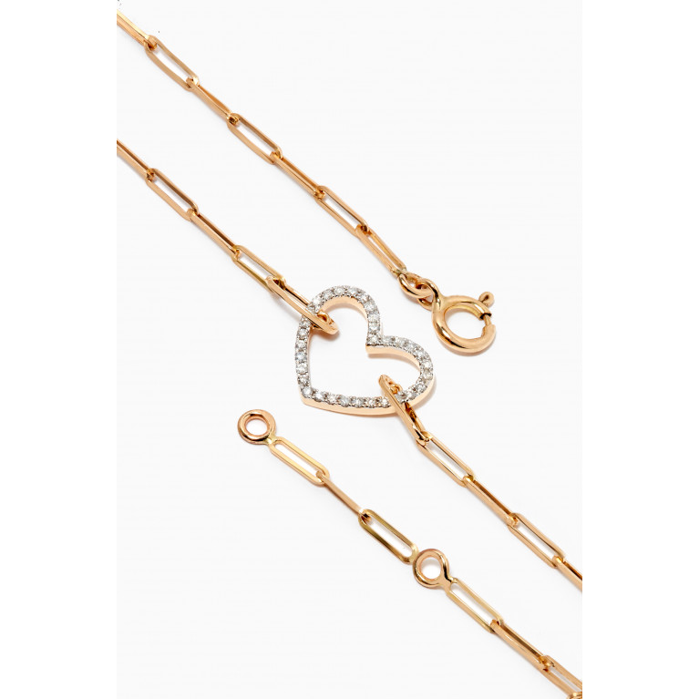 Yvonne Leon - Love Diamond Bracelet in 18kt Yellow Gold