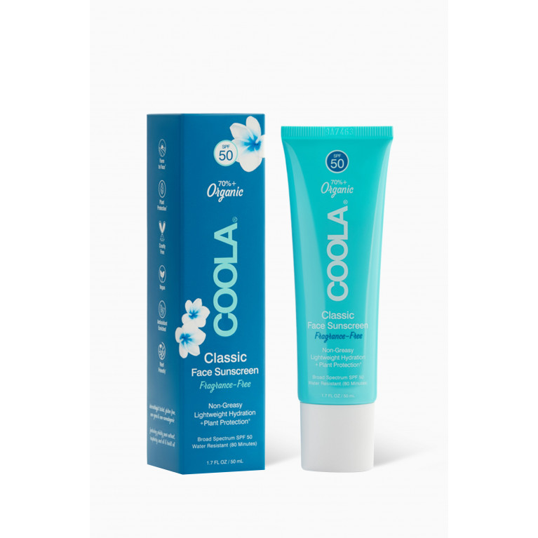 Coola - Unscented – Classic Face Organic Sunscreen Lotion SPF50, 50ml