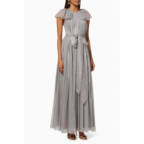 NASS - Shimmer Dress with Cape Grey