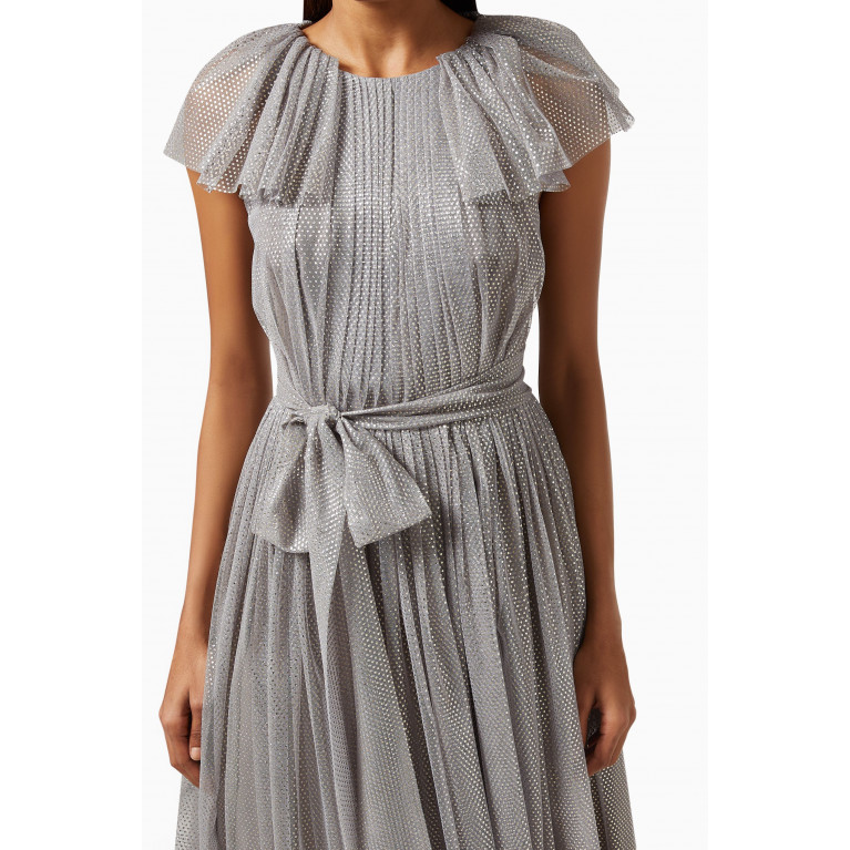 NASS - Shimmer Dress with Cape Grey
