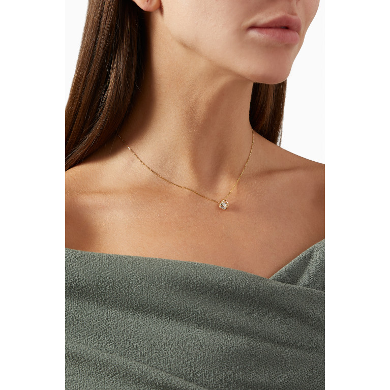 M's Gems - Eva Twirling Diamond Pendant Necklace in 18kt Yellow Gold