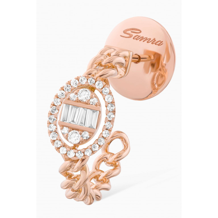 Samra - Quwa Diamond Earring in 18kt Rose Gold