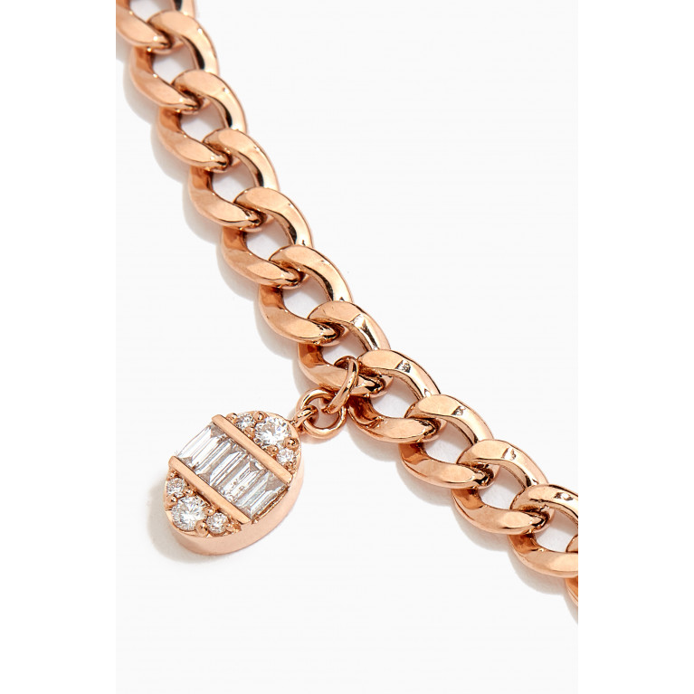 Samra - Quwa Diamond Necklace in 18kt Rose Gold