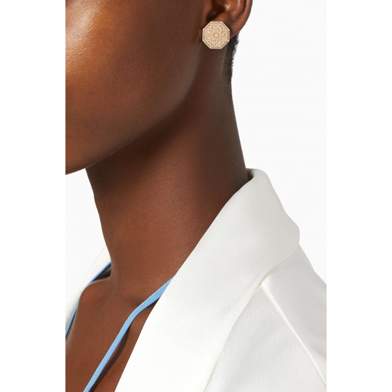 Samra - Classic Turath Earrings in 18kt Rose Gold