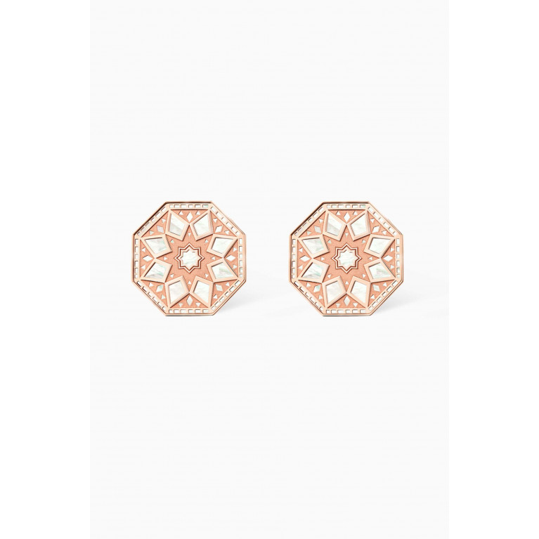 Samra - Classic Turath Earrings in 18kt Rose Gold