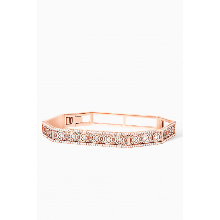 Samra - Oud Turath Bangle with Diamonds in 18kt Rose Gold