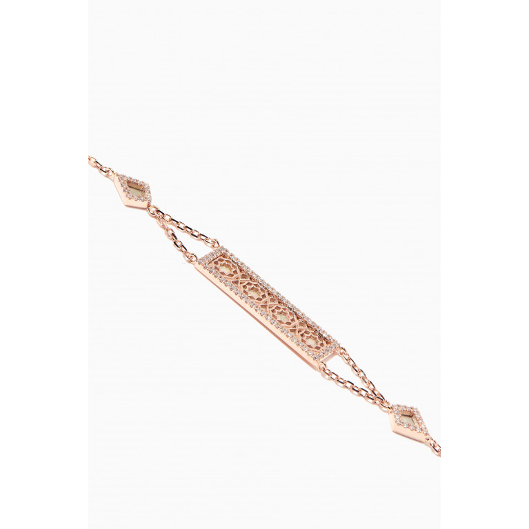 Samra - Oud Turath Bracelet with Diamonds in 18kt Rose Gold