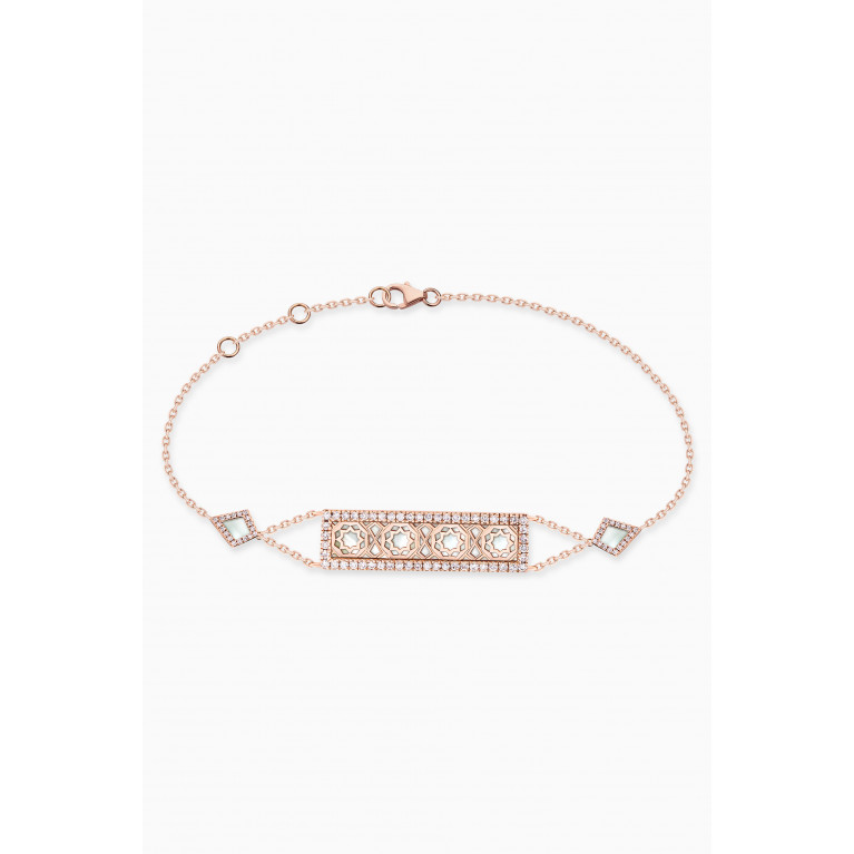 Samra - Oud Turath Bracelet with Diamonds in 18kt Rose Gold