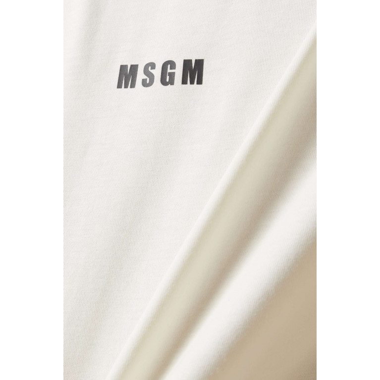 MSGM - MSGM Micro Logo T-shirt in Jersey Neutral