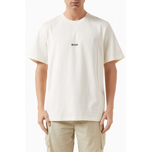 MSGM - MSGM Micro Logo T-shirt in Jersey Neutral