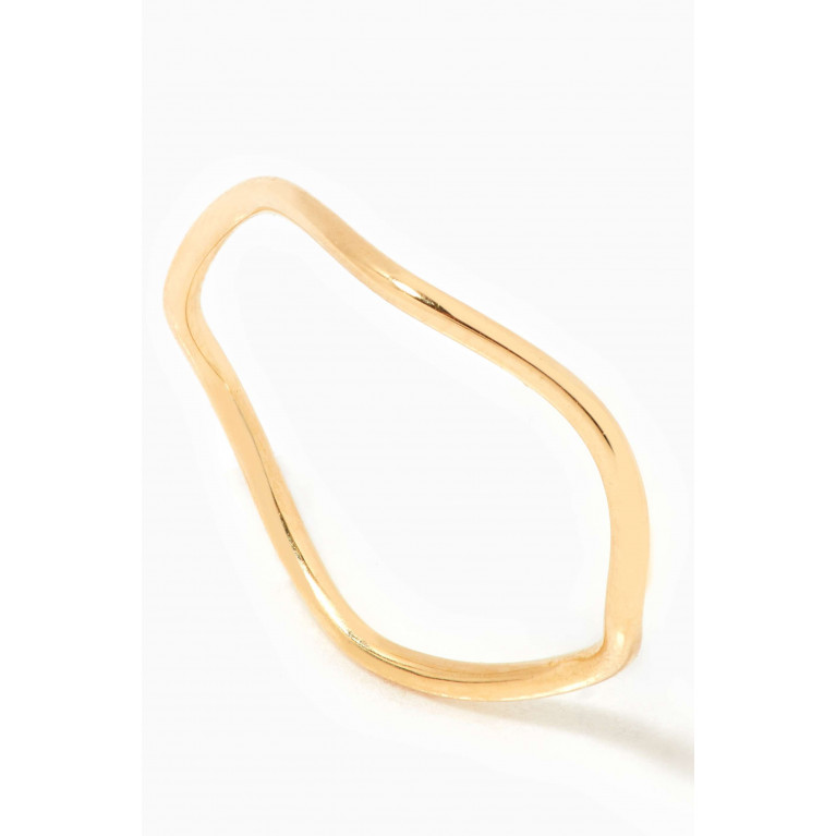 The Alkemistry - Aria Plain Wave Ring in 18kt Yellow Gold