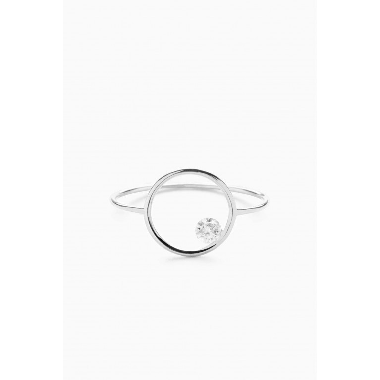 The Alkemistry - Echo Eclipse Ring with Diamond in 18kt White Gold