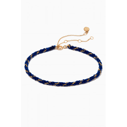The Alkemistry - Kumachi Silk Cord Bracelet in 18kt Yellow Gold