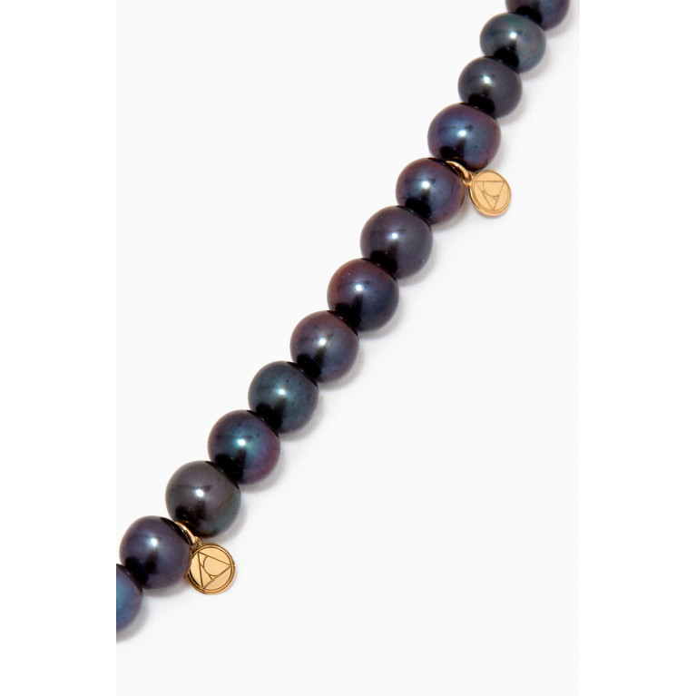 The Alkemistry - Cinta Bracelet with Peacock Pearl & 18kt Yellow Gold