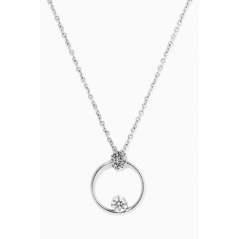 The Alkemistry - Echo Eclipse Necklace with Diamond in 18kt White Gold