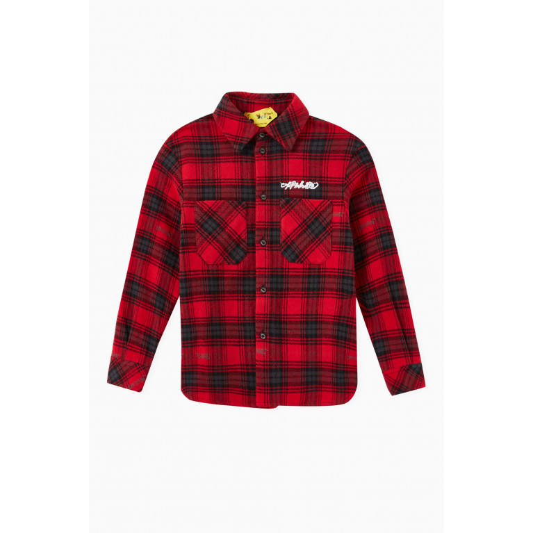 Off-White - Arrows Flannel Shirt in Cotton Blend