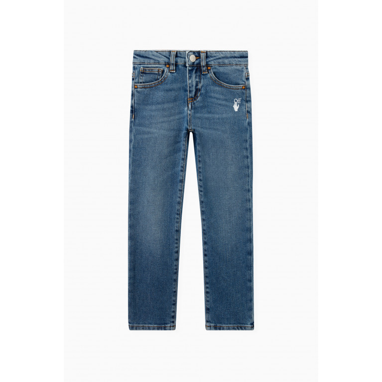 Off-White - Diagonals Slim Jeans in Denim