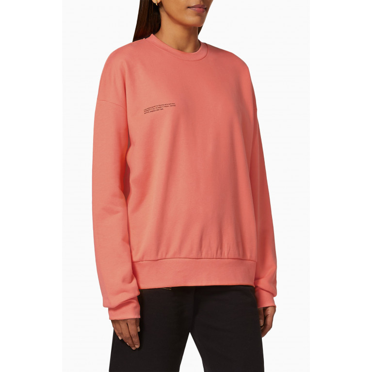 Pangaia - Lightweight Organic Cotton Sweatshirt Salmon Pink
