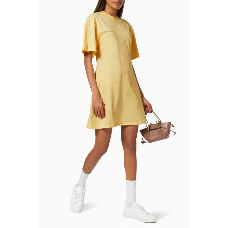 Pangaia - Lightweight Organic Cotton T-shirt Dress Buttercup Yellow